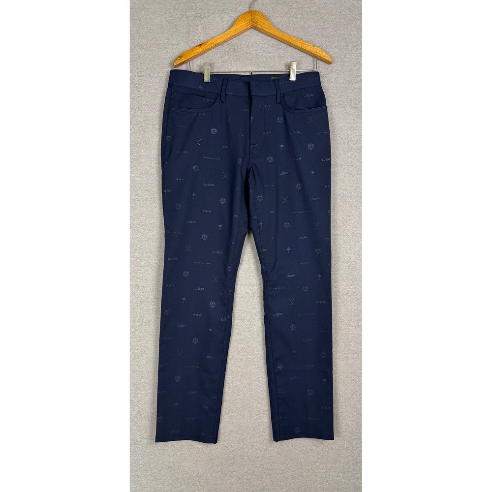 RLX Ralph Lauren Ryder Cup Golf Pants Mens 30x30 Navy Blue Tailored Fit‎